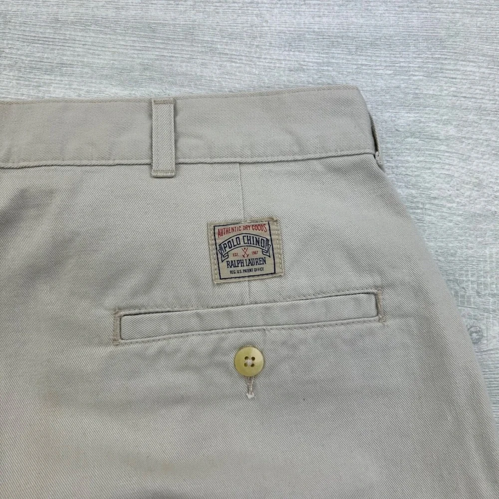 Vintage 90s Polo Ralph Lauren Pants Size 36x32 Tan Chino Casual Golf‎ Boho